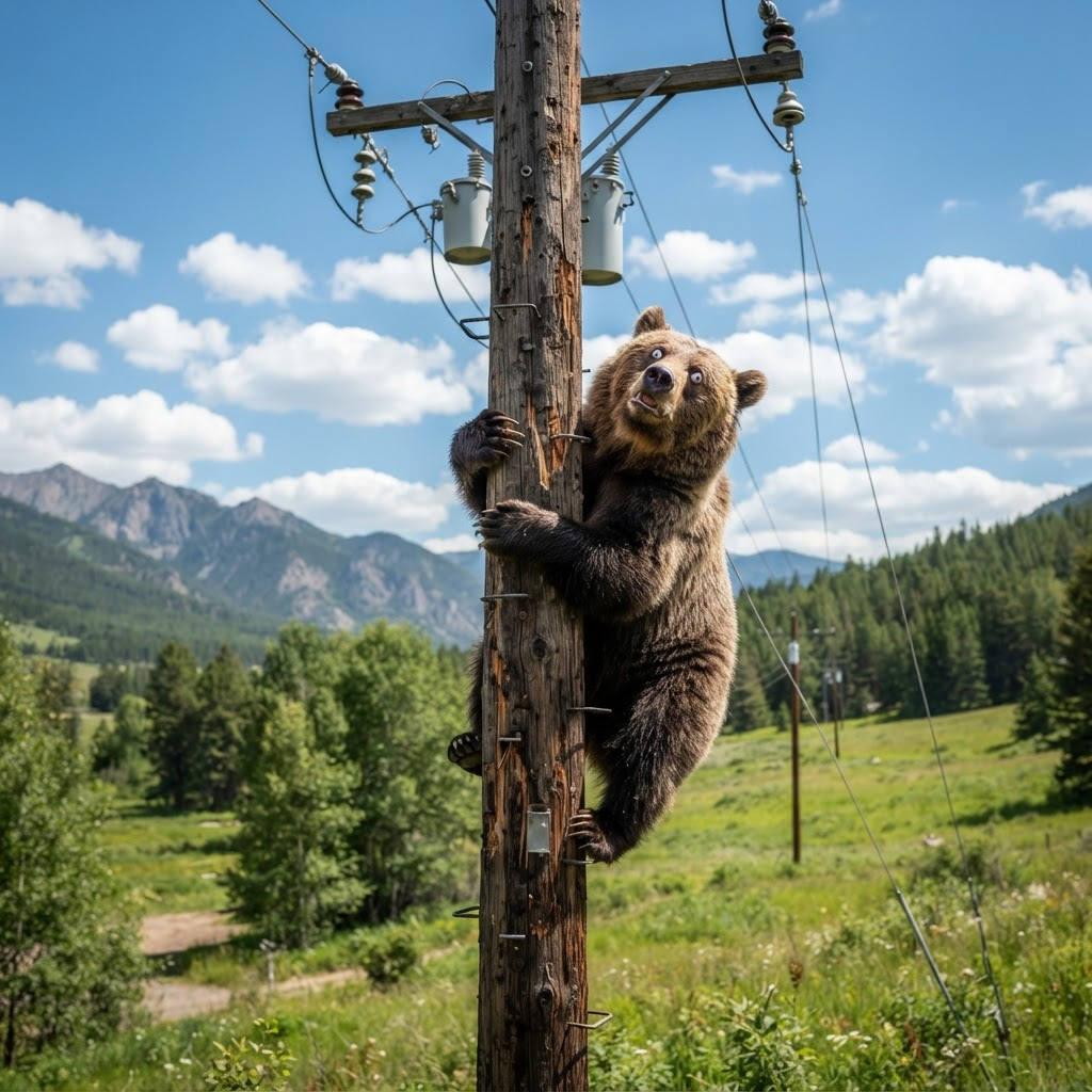 Bear chose violence... against gravity.